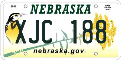 NE license plate XJC188