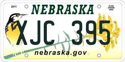 NE license plate XJC395