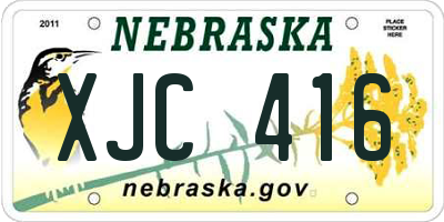 NE license plate XJC416