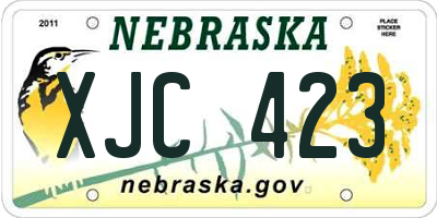 NE license plate XJC423