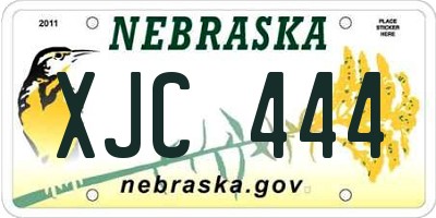NE license plate XJC444