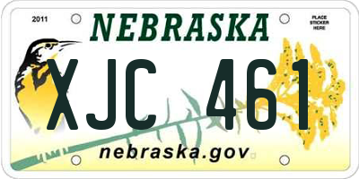 NE license plate XJC461