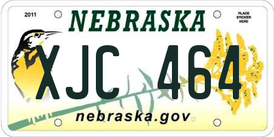 NE license plate XJC464