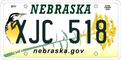 NE license plate XJC518
