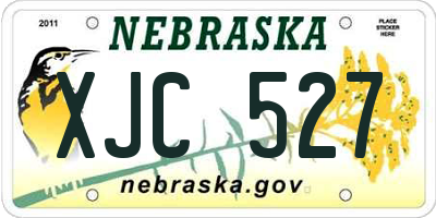 NE license plate XJC527