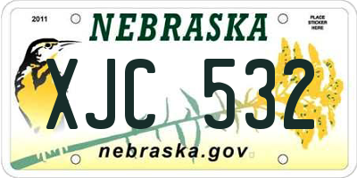 NE license plate XJC532