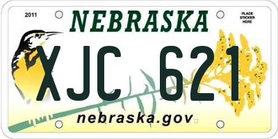 NE license plate XJC621