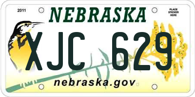 NE license plate XJC629