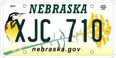 NE license plate XJC710
