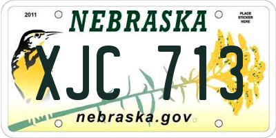 NE license plate XJC713