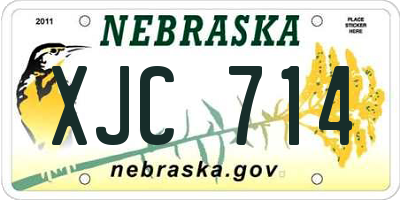 NE license plate XJC714