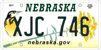 NE license plate XJC746