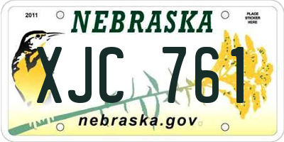NE license plate XJC761