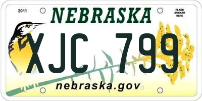 NE license plate XJC799