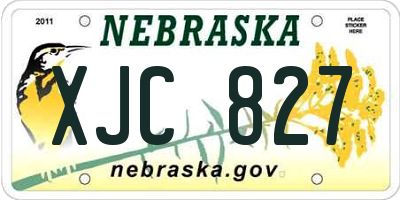 NE license plate XJC827