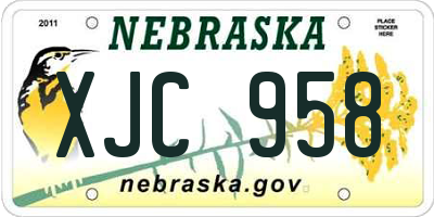 NE license plate XJC958