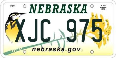 NE license plate XJC975