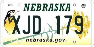 NE license plate XJD179