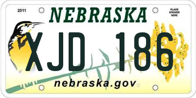 NE license plate XJD186