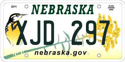 NE license plate XJD297