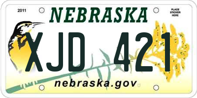 NE license plate XJD421