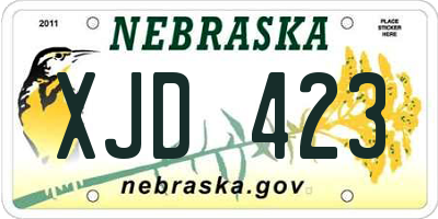 NE license plate XJD423