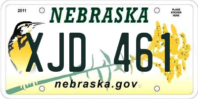 NE license plate XJD461