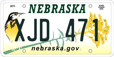 NE license plate XJD471