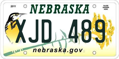 NE license plate XJD489