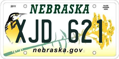 NE license plate XJD621