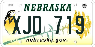 NE license plate XJD719