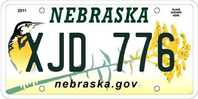 NE license plate XJD776