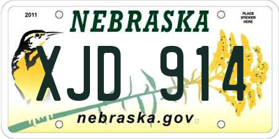 NE license plate XJD914