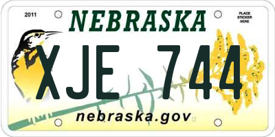NE license plate XJE744