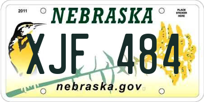 NE license plate XJF484