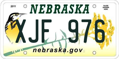 NE license plate XJF976