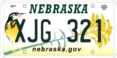 NE license plate XJG321