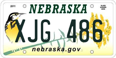 NE license plate XJG486