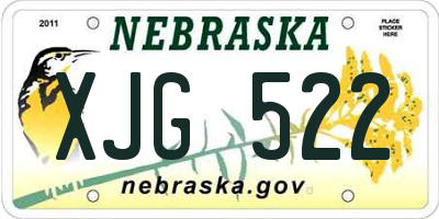 NE license plate XJG522