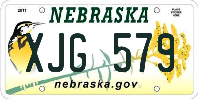 NE license plate XJG579