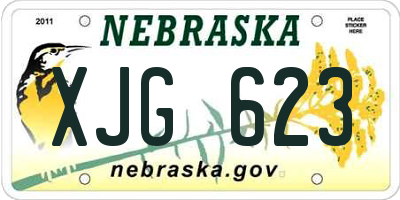 NE license plate XJG623