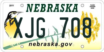 NE license plate XJG708