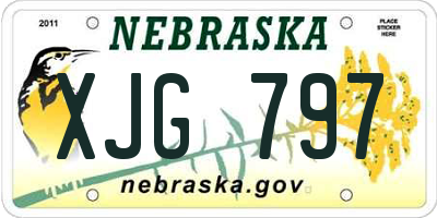 NE license plate XJG797