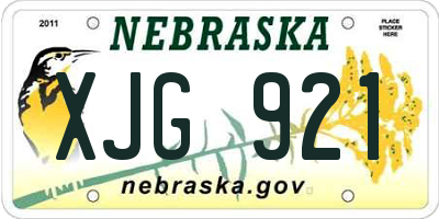NE license plate XJG921