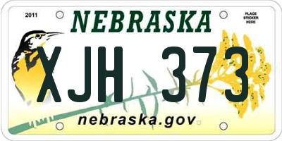 NE license plate XJH373