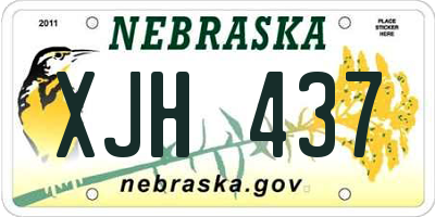 NE license plate XJH437