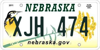 NE license plate XJH474