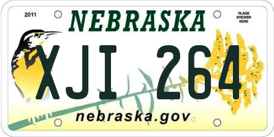 NE license plate XJI264