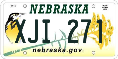 NE license plate XJI271
