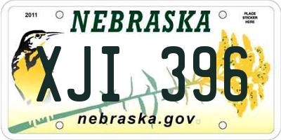NE license plate XJI396